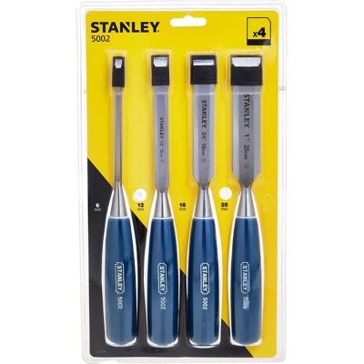 Stanley 5002 Bevel Edge Chisel Set of 4 - Chisel Set Stanley 5002 Bevel Edge Chisel Set of 4 - Chisel Set