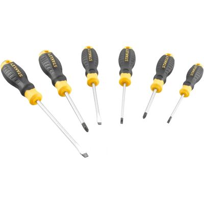 Conjunto de 6 chaves de fenda Stanley Cushion Grip Conjunto de 6 chaves de fenda Stanley Cushion Grip