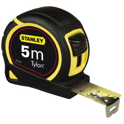 Stanley 0-30-697 Målebånd - Holdbart, 5m, Sort/Gul Stanley 0-30-697 Målebånd - Holdbart, 5m, Sort/Gul