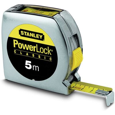 Stanley 0-33-932 PowerLock Tape 5m - Stainless Steel Stanley 0-33-932 PowerLock Tape 5m - Stainless Steel