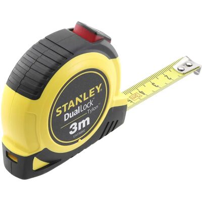Mètre ruban Stanley 3M verrouillage double - Outil de précision - Publicité Mètre ruban Stanley 3M verrouillage double - Outil de précision - Publicité