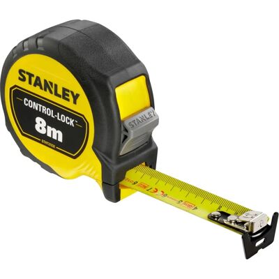 Stanley Control-Lock 8m Tape Measure - Durable & Precise Stanley Control-Lock 8m Tape Measure - Durable & Precise