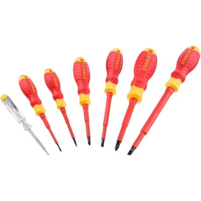 Stanley PZ1 PZ2 Isolierte Schraubenzieher-Set - 7 Stück VDE Stanley PZ1 PZ2 Isolierte Schraubenzieher-Set - 7 Stück VDE