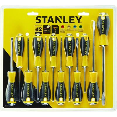 Stanley Tools 0-60-212 Essential Screwdriver Set - 12 Pieces Stanley Tools 0-60-212 Essential Screwdriver Set - 12 Pieces