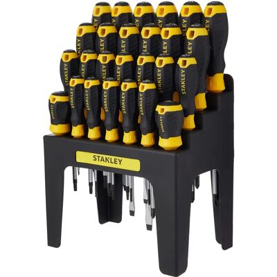 Ensemble de tournevis Stanley STHT0-62142 - 26 pièces en support - Publicité Ensemble de tournevis Stanley STHT0-62142 - 26 pièces en support - Publicité