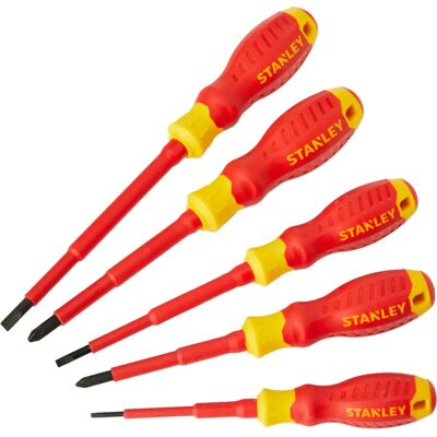 Conjunto de chaves de fenda VDE Stanley - 5 peças Conjunto de chaves de fenda VDE Stanley - 5 peças