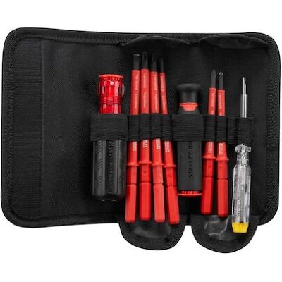 Conjunto de Chaves de Precisão Multiuso VDE Stanley Fatmax - Isolado para Alta Tensão Conjunto de Chaves de Precisão Multiuso VDE Stanley Fatmax - Isolado para Alta Tensão