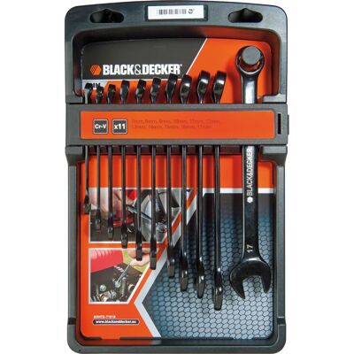 Set di attrezzi meccanici Black & Decker BDHT0-71618 - 11 strumenti Set di attrezzi meccanici Black & Decker BDHT0-71618 - 11 strumenti