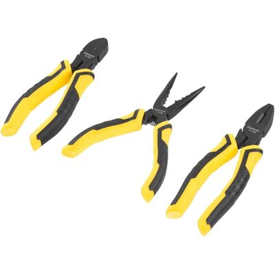 Zestaw szczypiec ControlGrip Stanley Tools - Diagonale, Długi nos i Kombinacja - 3 sztuki Zestaw szczypiec ControlGrip Stanley Tools - Diagonale, Długi nos i Kombinacja - 3 sztuki