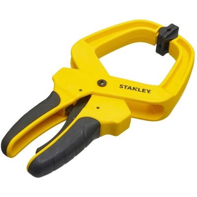 Stanley Tools Hand Clamp - 100mm, Deep Jaw, Soft Grip Stanley Tools Hand Clamp - 100mm, Deep Jaw, Soft Grip