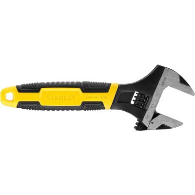 Stanley MaxSteel Verstellbarer Schraubenschlüssel - 150mm, Bi-Material, 15° Backen Stanley MaxSteel Verstellbarer Schraubenschlüssel - 150mm, Bi-Material, 15° Backen