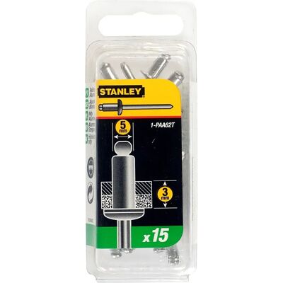 Stanley Aluminium Rivets - 15 Short 5mm Rivets Stanley Aluminium Rivets - 15 Short 5mm Rivets