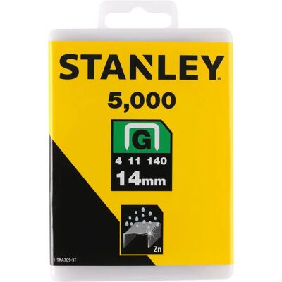 Stanley Modell G 4/11/140 Zink Galvanisierte Klammern - 14mm, Packung 5000 Stanley Modell G 4/11/140 Zink Galvanisierte Klammern - 14mm, Packung 5000