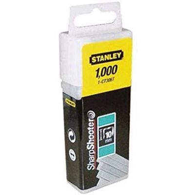 Pregos Stanley CT308T - Corona estreita - 12mm - Pacote 1000 Pregos Stanley CT308T - Corona estreita - 12mm - Pacote 1000