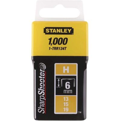 Agrafes Stanley 6mm Type H - 1000 pièces - Publicité Agrafes Stanley 6mm Type H - 1000 pièces - Publicité