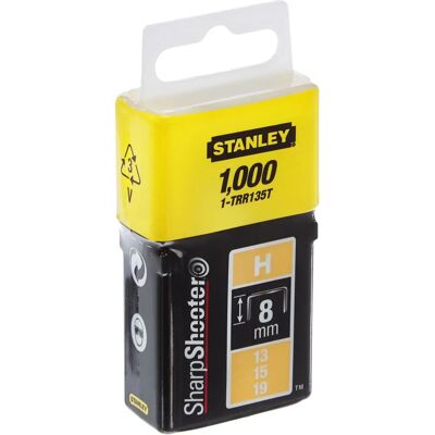 Stanley TRR135T - 8mm Typ H Gekalteschte Klammern - 1000 Stück Stanley TRR135T - 8mm Typ H Gekalteschte Klammern - 1000 Stück