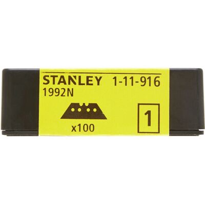 Stanley 1-11-916 Lama per taglierino - Trapezoidale resistente - 100 pezzi Stanley 1-11-916 Lama per taglierino - Trapezoidale resistente - 100 pezzi