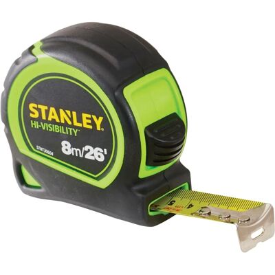 Stanley XMS22TYTAPE8 Hi-Vis Tylon Pocket Tape - Measuring Tape Stanley XMS22TYTAPE8 Hi-Vis Tylon Pocket Tape - Measuring Tape