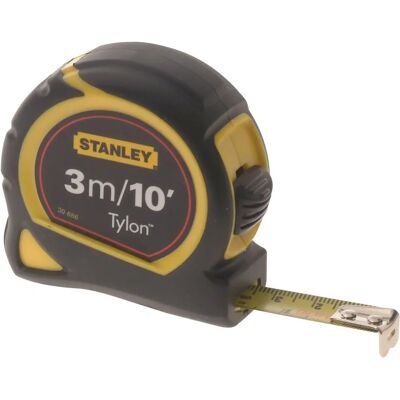 Metro tascabile Stanley Tylon - 3m/10ft - 12.7mm - Righello da misurazione Metro tascabile Stanley Tylon - 3m/10ft - 12.7mm - Righello da misurazione