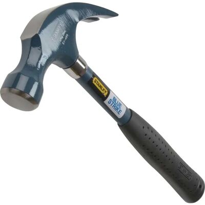 Stanley Blue Strike Klamphamer - 20oz - Gebogen Klam - Gekoeld, Geheatstalen - Lichtgewicht Stanley Blue Strike Klamphamer - 20oz - Gebogen Klam - Gekoeld, Geheatstalen - Lichtgewicht