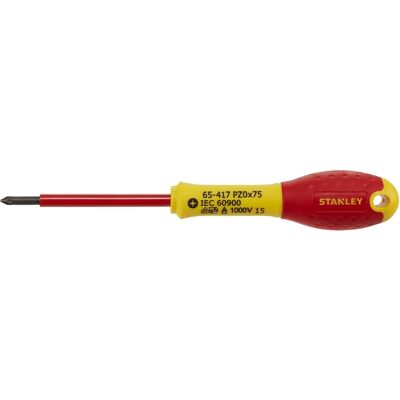 Stanley Fatmax Isolierter Schraubenzieher - VDE Zertifiziert 75mm Stanley Fatmax Isolierter Schraubenzieher - VDE Zertifiziert 75mm