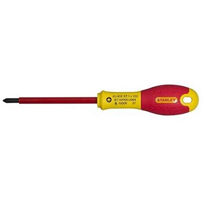 Stanley Elektriker isolierter Pozidriv Schraubendreher 100mm - Schraubenzieher - PZ1 Stanley Elektriker isolierter Pozidriv Schraubendreher 100mm - Schraubenzieher - PZ1