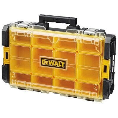 DeWALT Toughsystem DS100, Kleine onderdelen doos, Kunststof, Transparant, Geel, Scharnier, 543 mm, 350 mm DeWALT Toughsystem DS100, Kleine onderdelen doos, Kunststof, Transparant, Geel, Scharnier, 543 mm, 350 mm