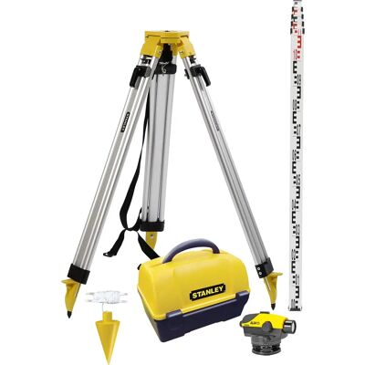 Stanley AL24GVP Optisches Nivelliergerät - 24x Vergrößerung, Wasserdicht, Komplett-Set Stanley AL24GVP Optisches Nivelliergerät - 24x Vergrößerung, Wasserdicht, Komplett-Set
