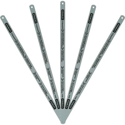 Stanley 0-15-842 Flexible Metallsägeblätter - 5 Stück - 300mm - 24 Zähne Stanley 0-15-842 Flexible Metallsägeblätter - 5 Stück - 300mm - 24 Zähne