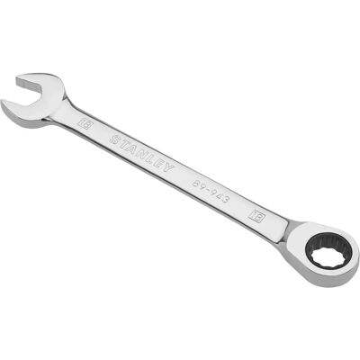 Stanley 18 mm Chrom-Nickel Ratschen-Schlüssel - Verstellbar Stanley 18 mm Chrom-Nickel Ratschen-Schlüssel - Verstellbar