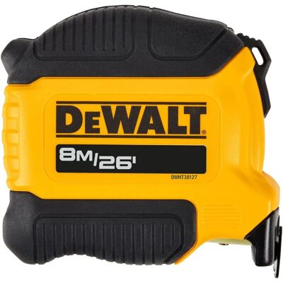 Dewalt Dwht38127-5 Kompaktowy taśma miernicza 8m 26ft - Taśma miernicza Dewalt Dwht38127-5 Kompaktowy taśma miernicza 8m 26ft - Taśma miernicza