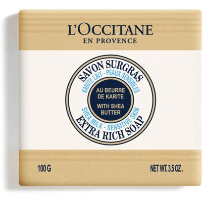 Savon Extra Riche L'Occitane au Lait de Karité pour Peau Sensible - 100 g - Publicité Savon Extra Riche L'Occitane au Lait de Karité pour Peau Sensible - 100 g - Publicité