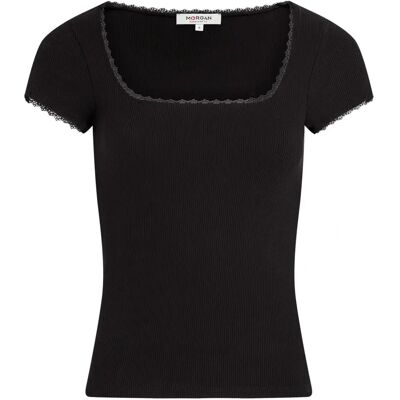 Morgan DLUBI Bomulls-Elastans T-shirt Kort Ärm - T-shirt Morgan DLUBI Bomulls-Elastans T-shirt Kort Ärm - T-shirt