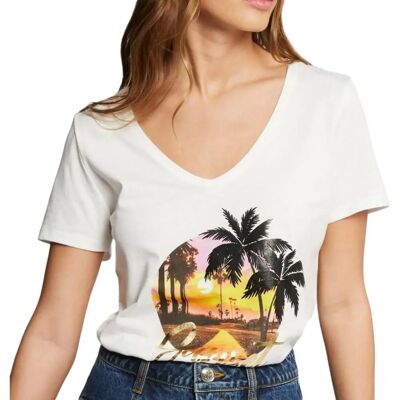 Morgan 241 DVEGAS Weiß Kurzarm T-Shirt - T-Shirts Morgan 241 DVEGAS Weiß Kurzarm T-Shirt - T-Shirts