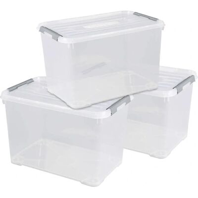 CURVER Handy Aufbewahrungsbox - 65L, Transparent, Stapelbar CURVER Handy Aufbewahrungsbox - 65L, Transparent, Stapelbar