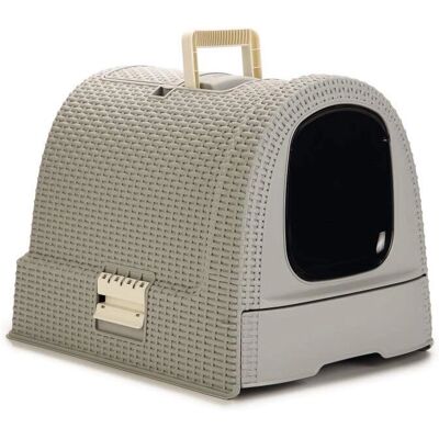 Curver Petlife kattenbak in rattan-look - Huisdier Toilet Curver Petlife kattenbak in rattan-look - Huisdier Toilet