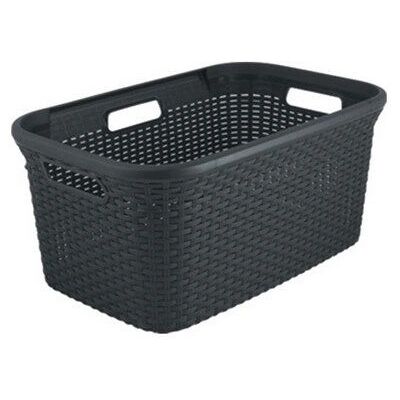 Curver Wasmand 45L Natuurlijk Rotan Anthraciet - Wasmand Curver Wasmand 45L Natuurlijk Rotan Anthraciet - Wasmand