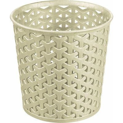 Curver - Round Plastic Trash Can 0.7L - Cream - Trash Can Curver - Round Plastic Trash Can 0.7L - Cream - Trash Can