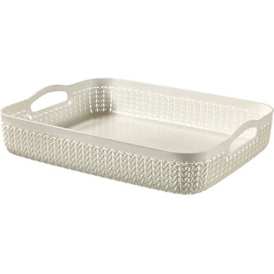 Curver A4 Off-white Plastic Basket - Basket Curver A4 Off-white Plastic Basket - Basket