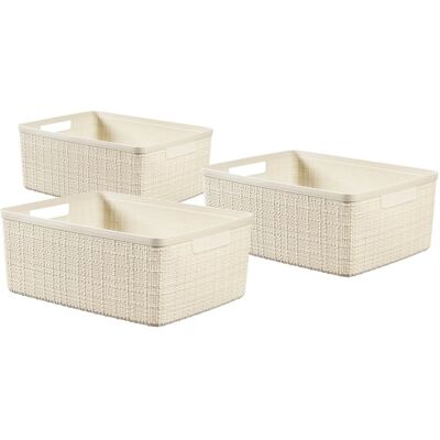 CURVER Jute Recycling Aufbewahrungsbox - Stapelbarer Organizer CURVER Jute Recycling Aufbewahrungsbox - Stapelbarer Organizer