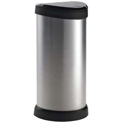 Curver Deco One Touch 40L - Effet Métal Deco One Touch 40 L Argent Curver Deco One Touch 40L - Effet Métal Deco One Touch 40 L Argent