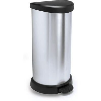 Secchiello a pedale Curver 184106 - 40L, Argento, Design Moderno Secchiello a pedale Curver 184106 - 40L, Argento, Design Moderno