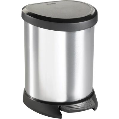 Curver Deco Bins 3253922160018 - Kerek Fekete, Ezüst - Szemetesláda Curver Deco Bins 3253922160018 - Kerek Fekete, Ezüst - Szemetesláda