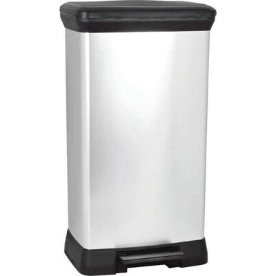 Curver Deco Abfalleimer 50L - Silber Curver Deco Abfalleimer 50L - Silber