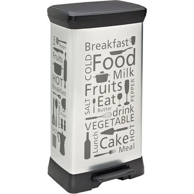Secchiello Pedale Curver 205873 Argento - Pedal Waste Bin Secchiello Pedale Curver 205873 Argento - Pedal Waste Bin