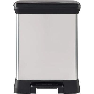 Poubelle Curver - Pedale, Gris Métallique, 30L Poubelle Curver - Pedale, Gris Métallique, 30L