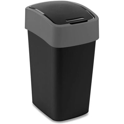 Curver Black 25L Waste Bin - Rectangular Plastic Curver Black 25L Waste Bin - Rectangular Plastic