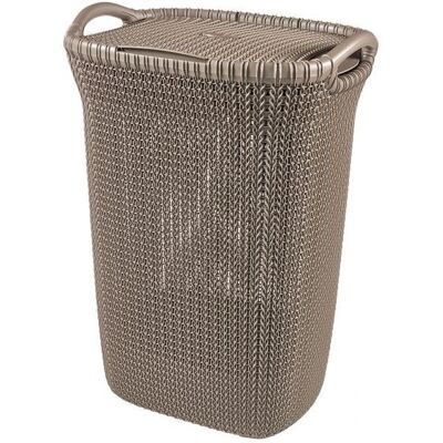 Curver Knit Wasmand 57L - Rechthoekig Kunststof Bruin Curver Knit Wasmand 57L - Rechthoekig Kunststof Bruin
