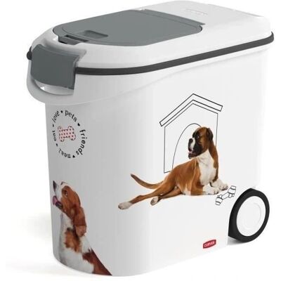 Curver Wit 12kg hondenvoedercontainer - Groot, Luchtdicht, Draagbaar Curver Wit 12kg hondenvoedercontainer - Groot, Luchtdicht, Draagbaar
