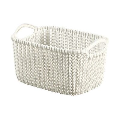 Boîte de rangement blanche Curver - Organisateur rectangulaire en maille - Publicité Boîte de rangement blanche Curver - Organisateur rectangulaire en maille - Publicité